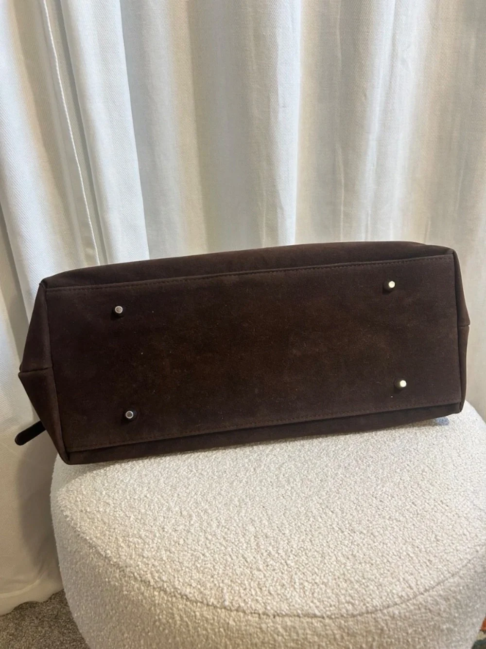 Chocolate Brown Microsuede Carryall Tote |Quiet Luxury Inspired |Fits 13